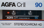 Compact Cassette AGFA Stereochrom HD 90 "Cr II" Type II Chrome 1982 Europe