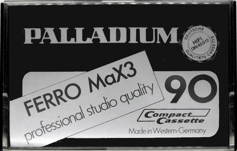 Compact Cassette Palladium Ferro MaX3 90 Type I Normal 1981 Europe