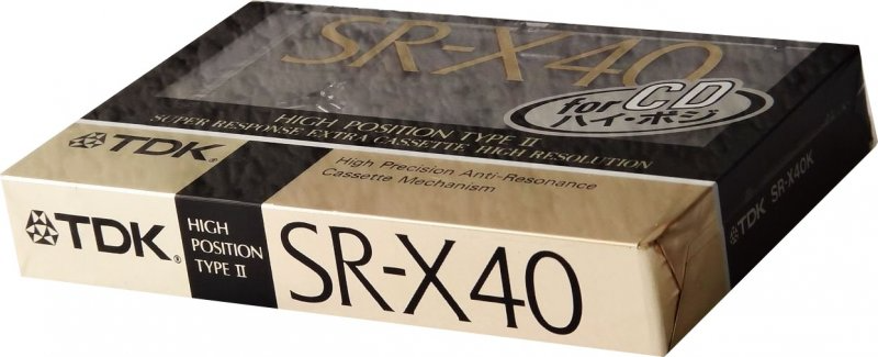 Compact Cassette TDK SR-X 40 "SR-X40K" Type II Chrome 1989 Japan