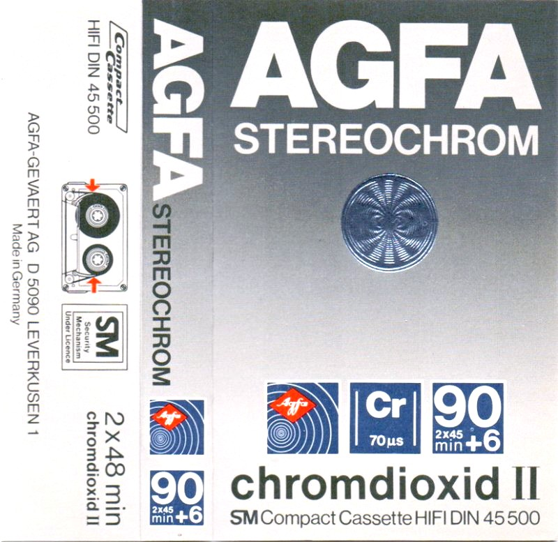 Compact Cassette AGFA Stereochrom 90+6 Type II Chrome 1980 Europe