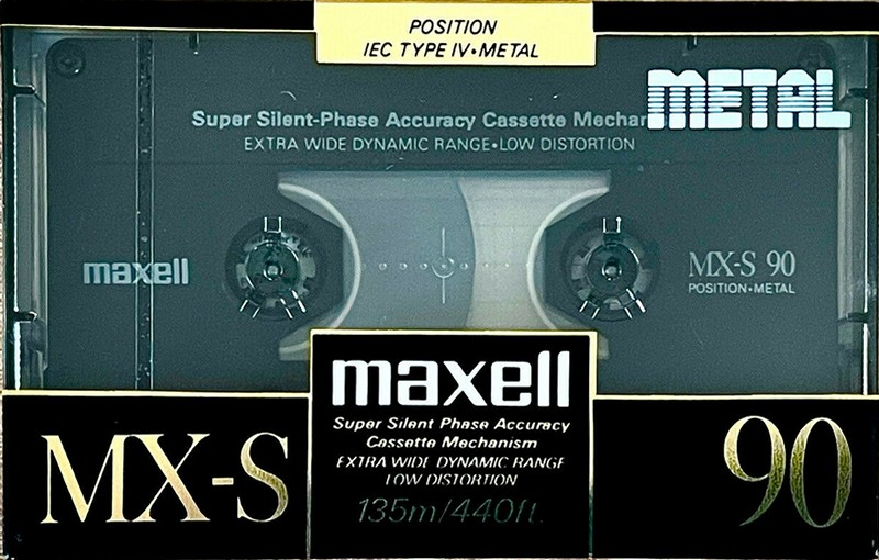Compact Cassette Maxell MX-S 90 Type IV Metal 1990 Europe