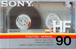 Compact Cassette Sony HF 90 Type I Normal 1986 Europe