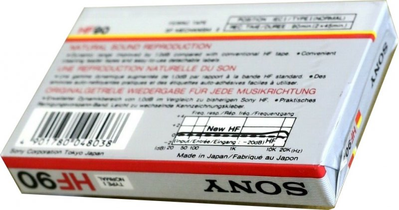 Compact Cassette Sony HF 90 Type I Normal 1986 Europe