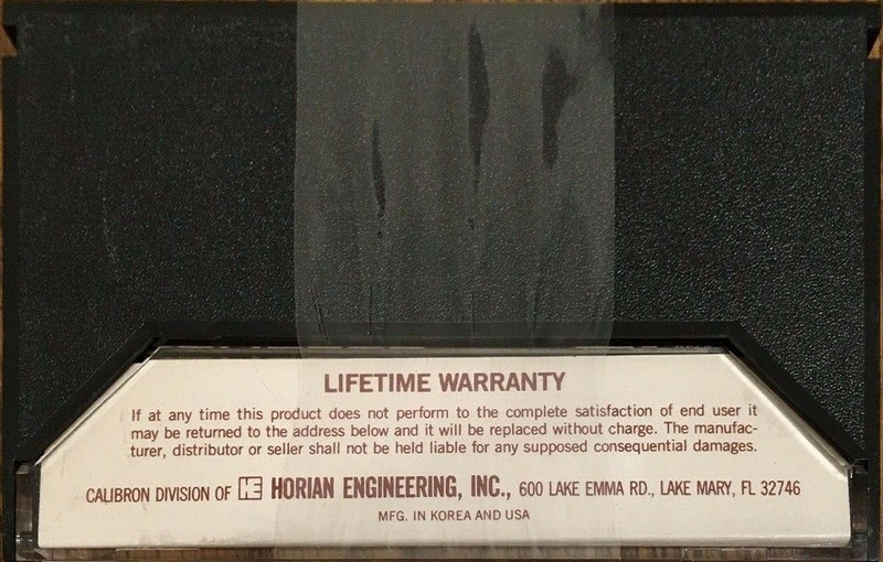 Compact Cassette Calibron 90 "PC 1" Type I Normal USA