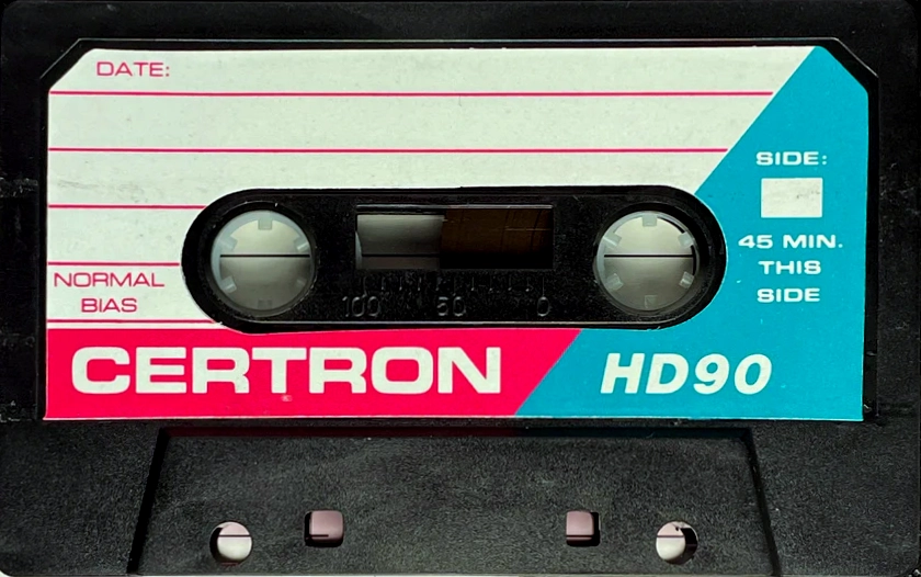 Compact Cassette Certron HD 90 Type I Normal 1988 USA