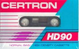 Compact Cassette Certron HD 90 Type I Normal 1988 USA
