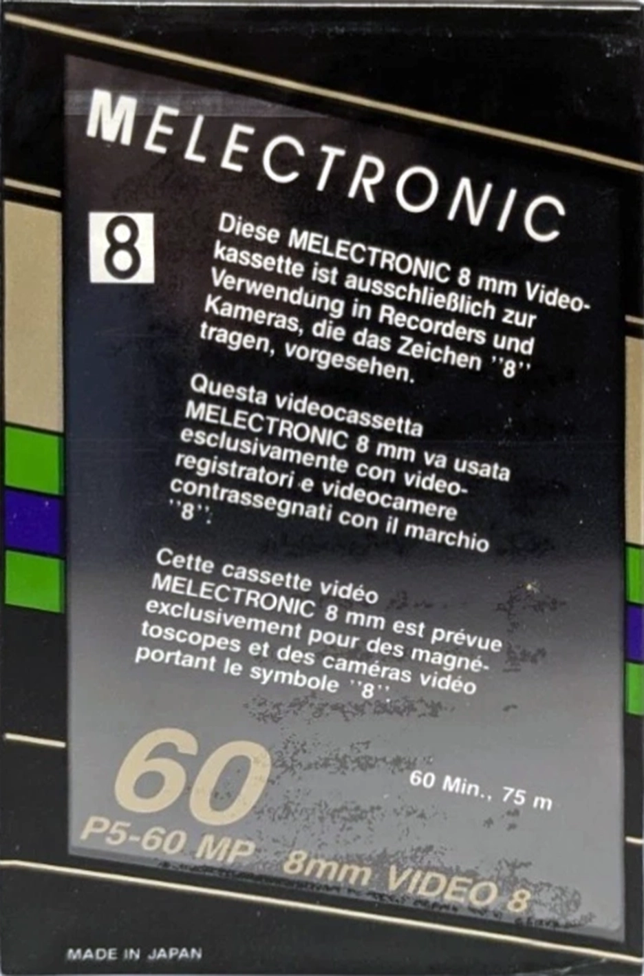 Video8, Hi8, Digital8 Melectronic 60 Type IV Metal Europe