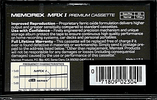 Compact Cassette Memorex MRX I 90 Type I Normal 1985 USA