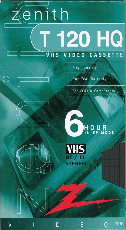 VHS, Video Home System:  Zenith - HQ 120