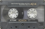 Compact Cassette TDK AD-X 54 "AD-X54K" Type I Normal 1989 Japan