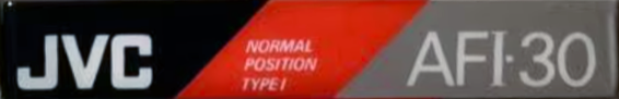 Compact Cassette JVC AFI 30 "AF1-30S" Type I Normal 1990 North America