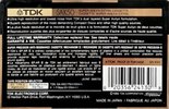 Compact Cassette TDK SA-X 50 Type II Chrome 1989 North America