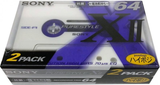 2 pack Sony XII 64 "Purestyle 2C-64X2D" Type II Chrome 1997 Japan