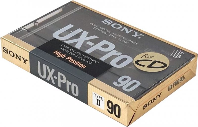Compact Cassette Sony UX-Pro 90 "UX-PRO90A" Type II Chrome 1988 Japan