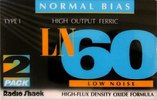 2 pack Radio Shack LN 60 Type I Normal 1995 USA
