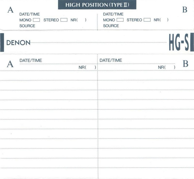 Compact Cassette Denon HG-S 90 Type II Chrome 1990 Japan