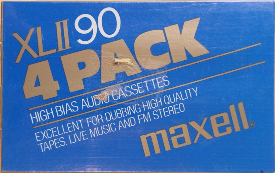 4 pack Maxell XLII 90 Type II Chrome 1986 Europe