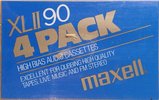 4 pack Maxell XLII 90 Type II Chrome 1986 Europe