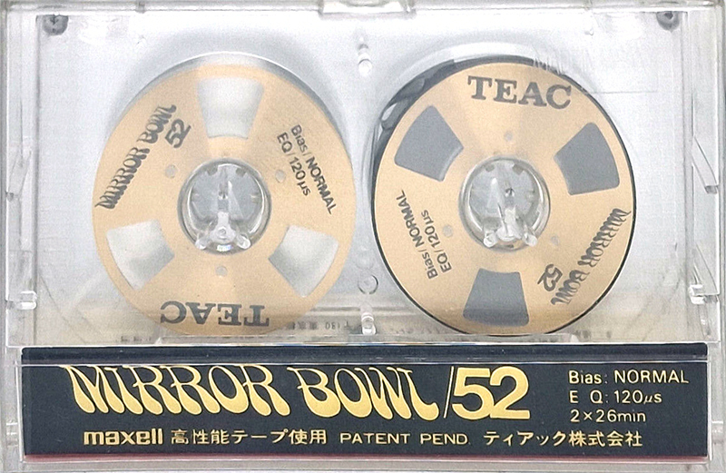 Compact Cassette Teac 52 "Mirror Bowl" Type I Normal Japan