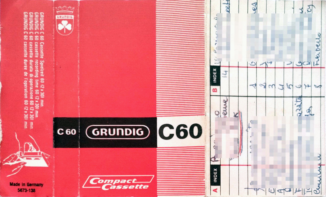 Compact Cassette Grundig 60 Type I Normal 1968 Europe
