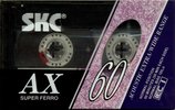 Compact Cassette SKC AX 60 Type I Normal 1992 Europe