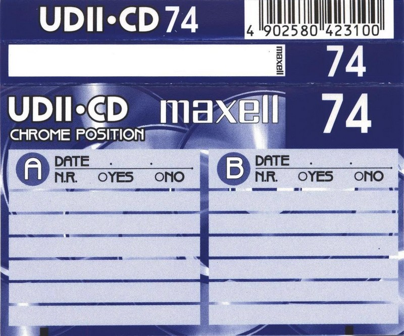 Compact Cassette Maxell UDII-CD 74 Type II Chrome 1998 Europe