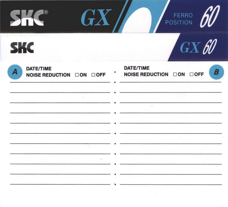 Compact Cassette: Sunkyong Magnetic Limited (SKM) SKC - GX 60