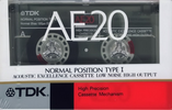 Compact Cassette TDK AE 20 "AE-20K" Type I Normal 1989 Japan