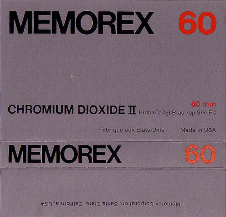 Compact Cassette Memorex 60 Type II Chrome 1978 USA