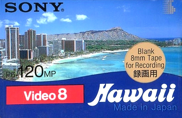 Video8, Hi8, Digital8 Sony MP 120 "P6-120MPFHW Hawaii" Type I Normal 1993 USA