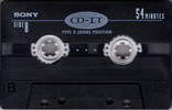 Compact Cassette Sony CD-IT 54 "C-54CDIT2" Type II Chrome 1992 North America