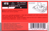 Compact Cassette Sony HF 60 Type I Normal 1990 North America