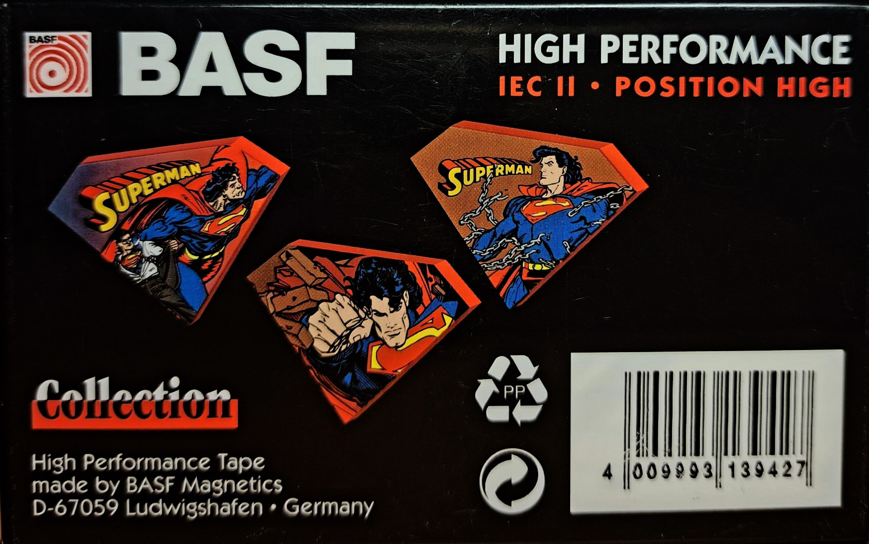 Compact Cassette BASF High Performance II 90 "Superman" Type II Chrome 1995 Europe