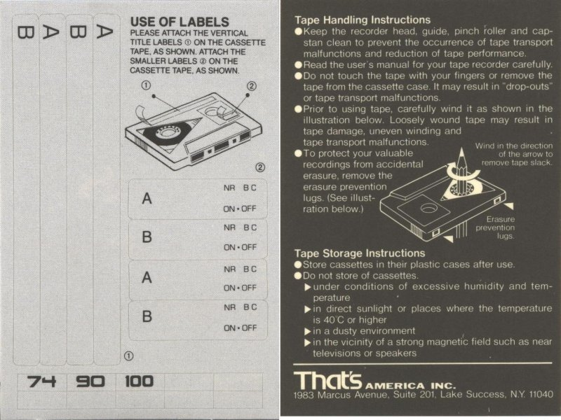 Compact Cassette: Taiyo Yuden Thats - CD 90