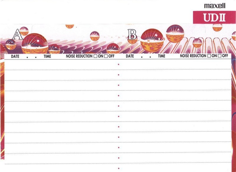 Compact Cassette Maxell UDII / UD2 46 "UD2-46J" Type II Chrome 1995 Japan