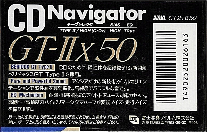 Compact Cassette: FUJI AXIA - GT-IIx 50