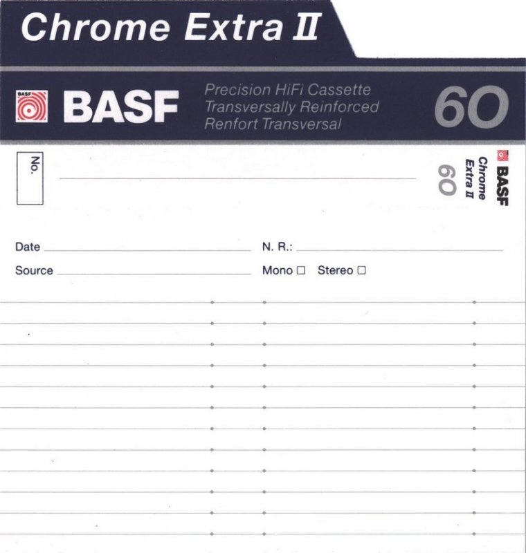 Compact Cassette: BASF  - Chrome Extra II 60