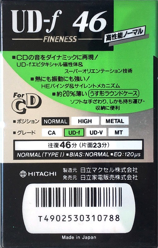 Compact Cassette: Maxell / Hitachi Hitachi - UD-f 46