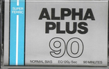 Compact Cassette Alpha Plus 90 Type I Normal 1984 UK