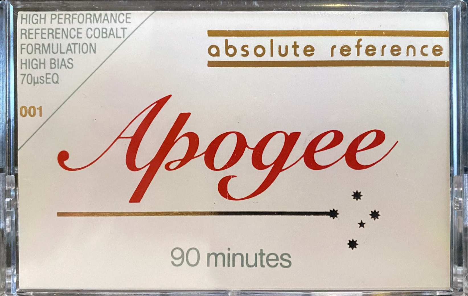 Compact Cassette Apogee 90 "001" Type II Chrome USA