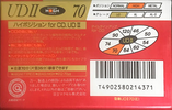Compact Cassette Maxell UDII / UD2 70 "UDII70(E)" Type II Chrome 1990 Japan