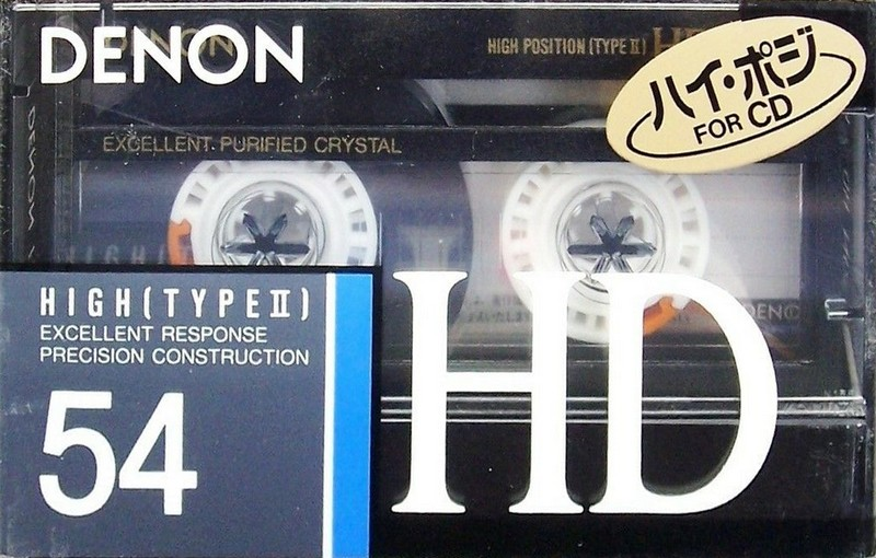 Compact Cassette Denon HD 54 "HD54P" Type II Chrome 1989 Japan