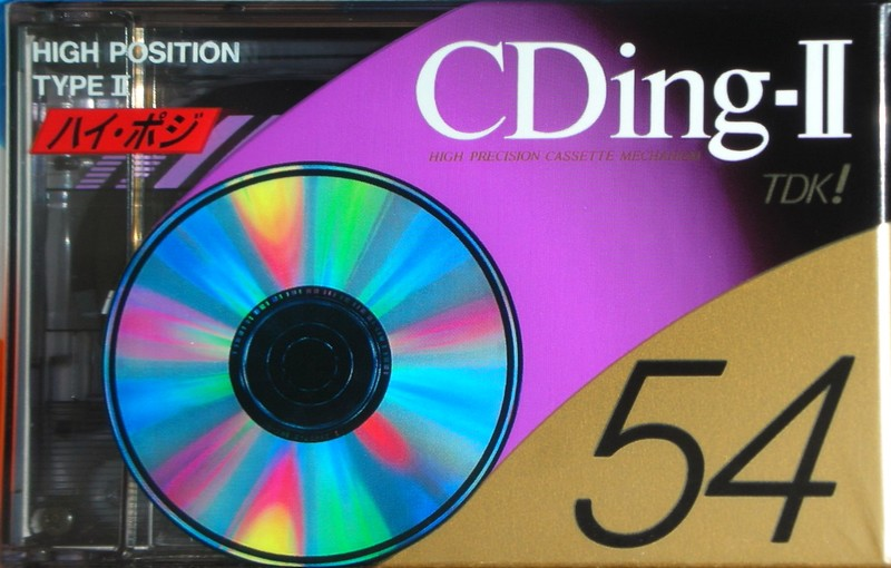 Compact Cassette TDK CDing 2 54 "CD2-54A" Type II Chrome 1993 Japan
