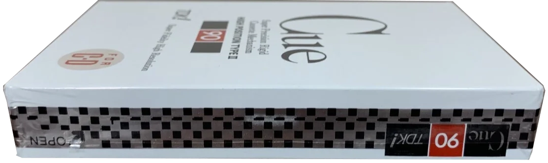 Compact Cassette TDK CUE 90 "CUE-90WK" Type II Chrome 1990 Japan