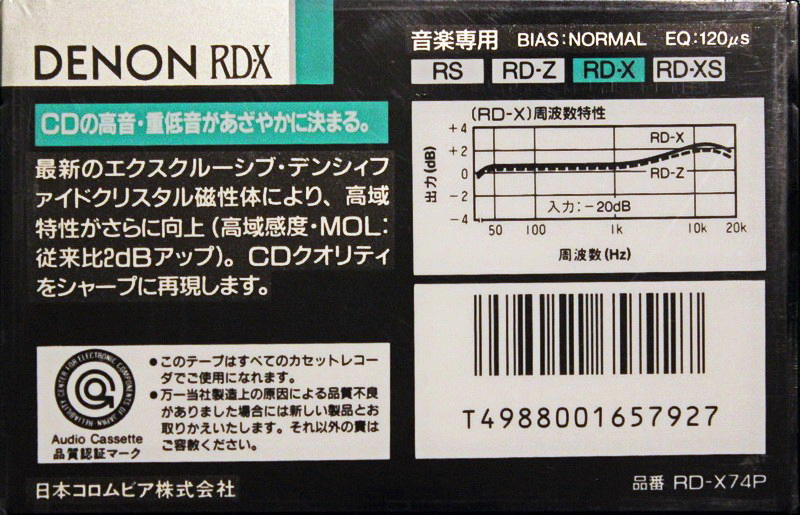 Compact Cassette: Nippon Columbia / Denon Denon - RD-X 74