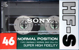 Compact Cassette Sony HF-S 46 Type I Normal 1989 Japan