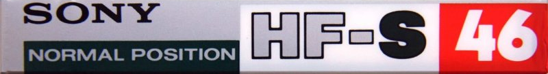 Compact Cassette Sony HF-S 46 Type I Normal 1989 Japan