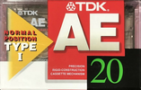 Compact Cassette TDK AE 20 "AE-20F" Type I Normal 1998 Japan
