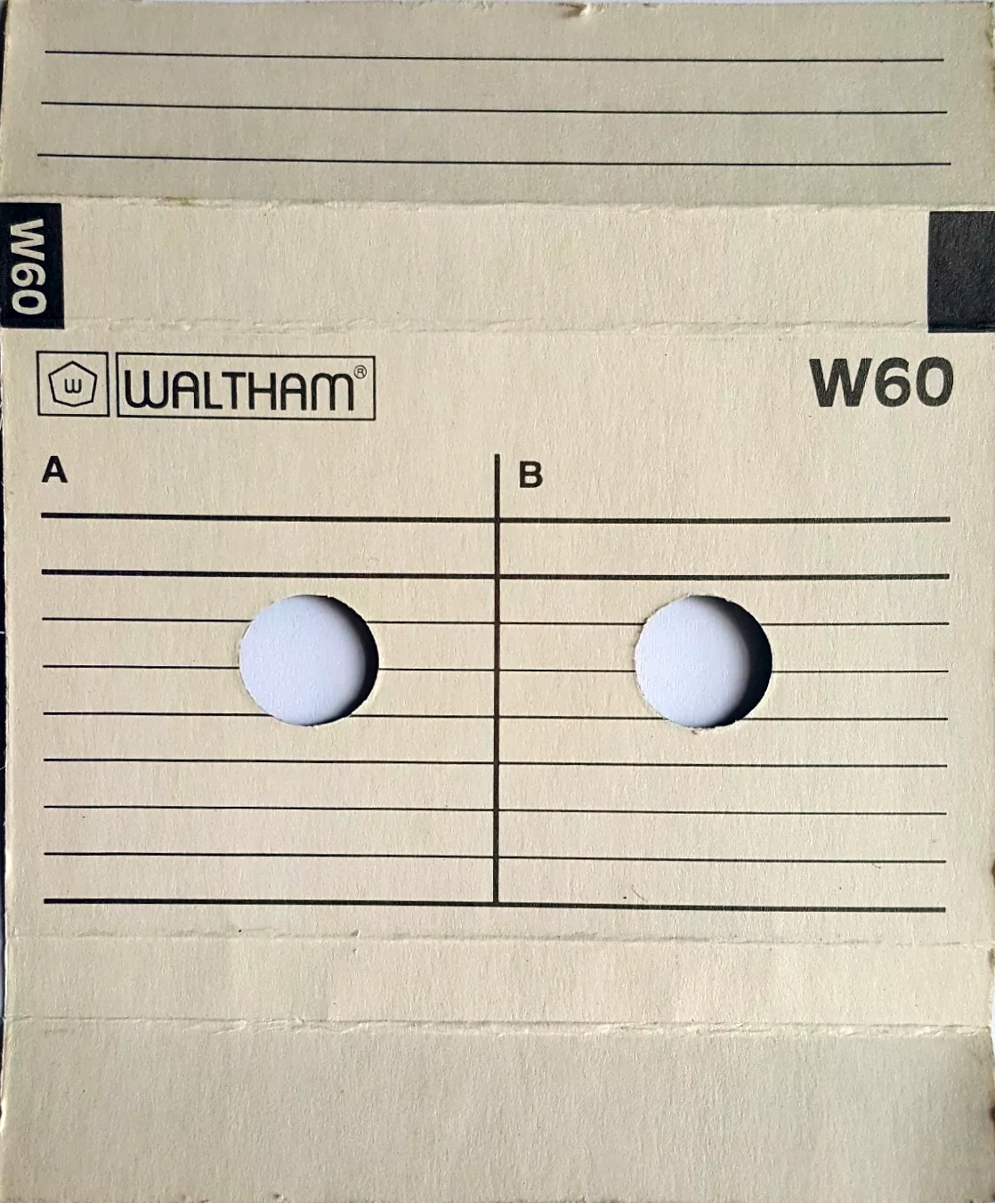 Compact Cassette Waltham W 60 Type I Normal UK