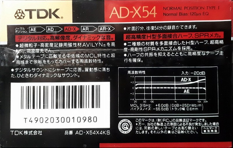 4 pack: TDK  - AD-X 54